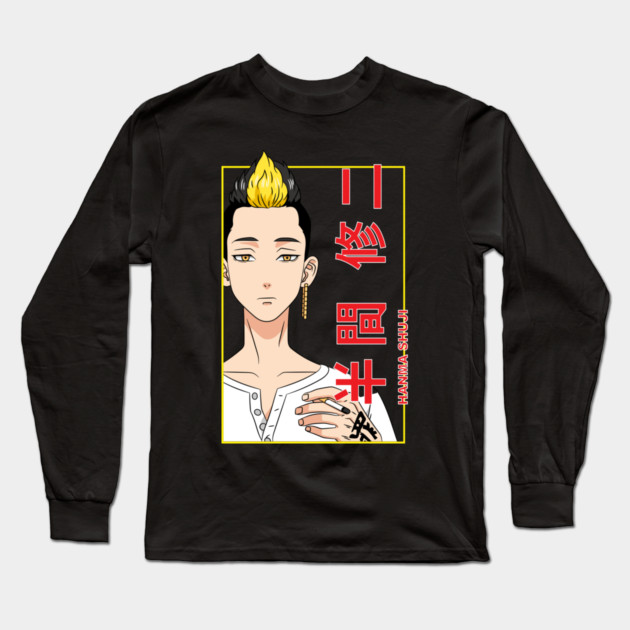 Hanma Tokyo Revengers Yellow Flame Look Long Sleeve T-Shirt by Otaku Vibes