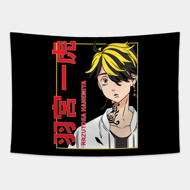 Tokyo Revengers Kazutora Edge Style Tapestry by Otaku Vibes