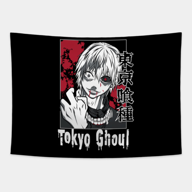Kaneki One-Eyed Ghoul Transformation – Tokyo Ghoul Tapestry by Otaku Vibes
