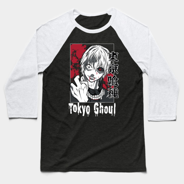Kaneki One-Eyed Ghoul Transformation – Tokyo Ghoul Baseball T-Shirt by Otaku Vibes