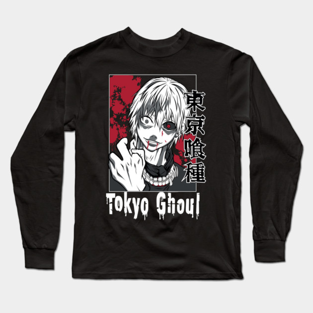 Kaneki One-Eyed Ghoul Transformation – Tokyo Ghoul Long Sleeve T-Shirt by Otaku Vibes