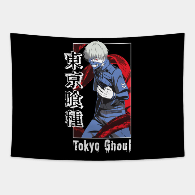 Kaneki Tokyo Ghoul Masked Rage Art Tapestry by Otaku Vibes