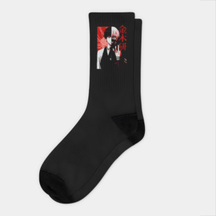 Kaneki Dual Form Tokyo Ghoul Red Art Socks