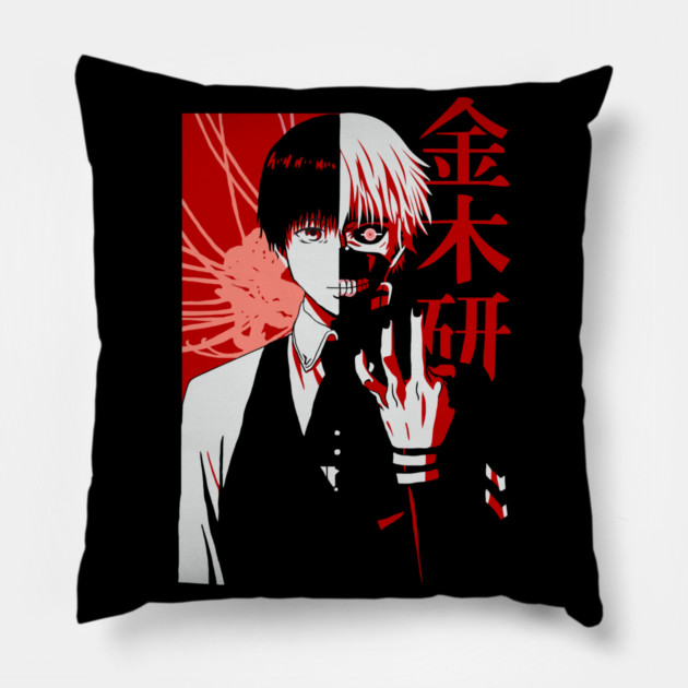 Kaneki Dual Form Tokyo Ghoul Red Art Pillow by Otaku Vibes