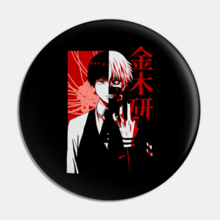Kaneki Dual Form Tokyo Ghoul Red Art Pin
