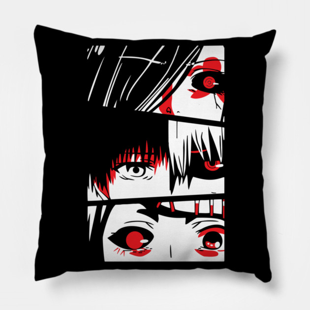Tokyo Ghoul - Eye Close-Ups Character Panel Pillow by Otaku Vibes