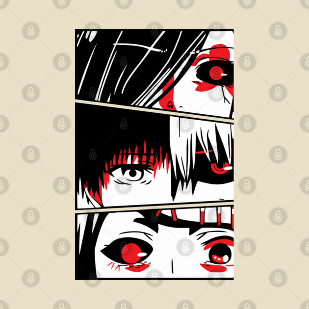 Tokyo Ghoul - Eye Close-Ups Character Panel by Otaku Vibes