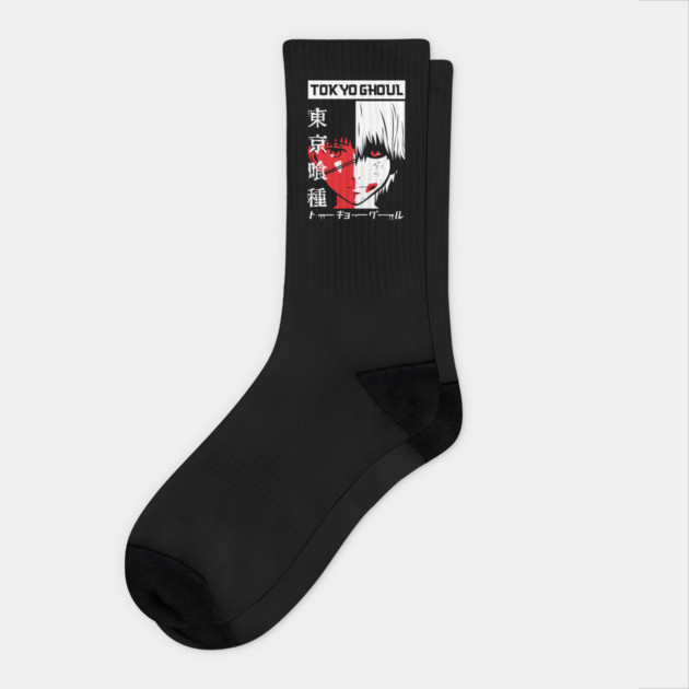 Kaneki - Tokyo Ghoul Split Face Socks by Otaku Vibes