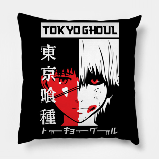 Kaneki - Tokyo Ghoul Split Face Pillow by Otaku Vibes