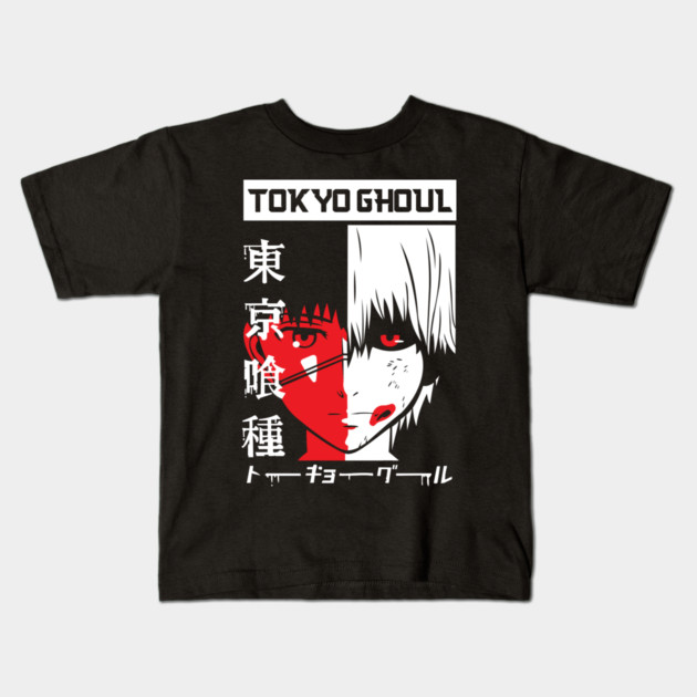 Kaneki - Tokyo Ghoul Split Face Kids T-Shirt by Otaku Vibes