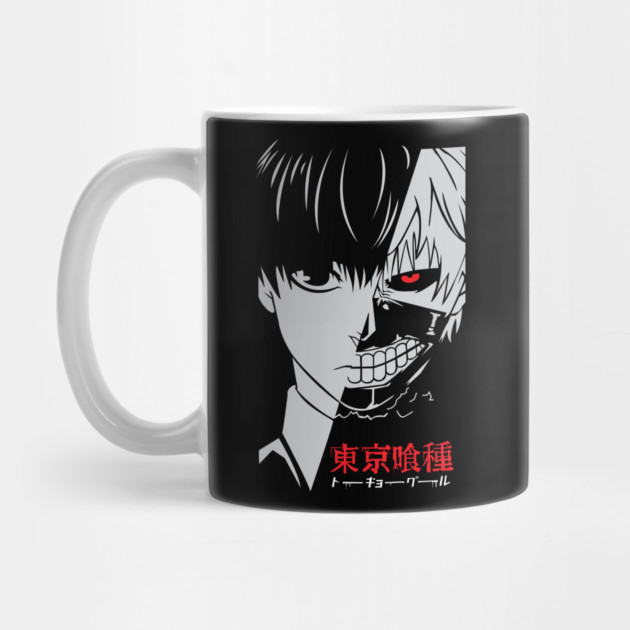 Kaneki Half Mask Tokyo Ghoul Greyscale by Otaku Vibes