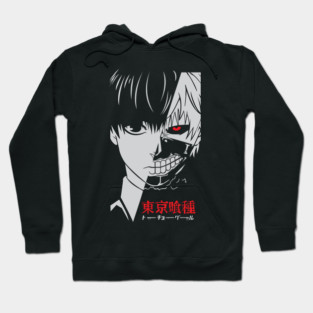 Kaneki Half Mask Tokyo Ghoul Greyscale Hoodie