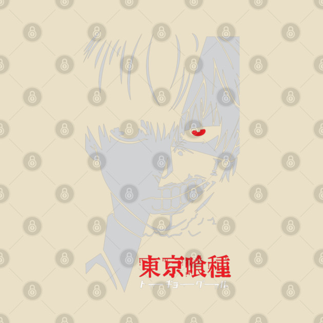 Kaneki Half Mask Tokyo Ghoul Greyscale by Otaku Vibes