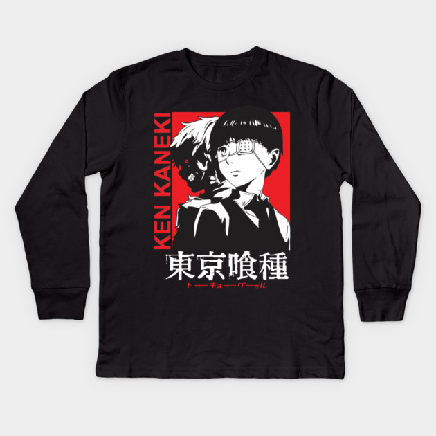 Ken Kaneki Dual Form Tokyo Ghoul Design Kids Long Sleeve T-Shirt by Otaku Vibes
