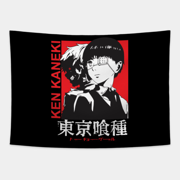 Ken Kaneki Dual Form Tokyo Ghoul Design Tapestry by Otaku Vibes