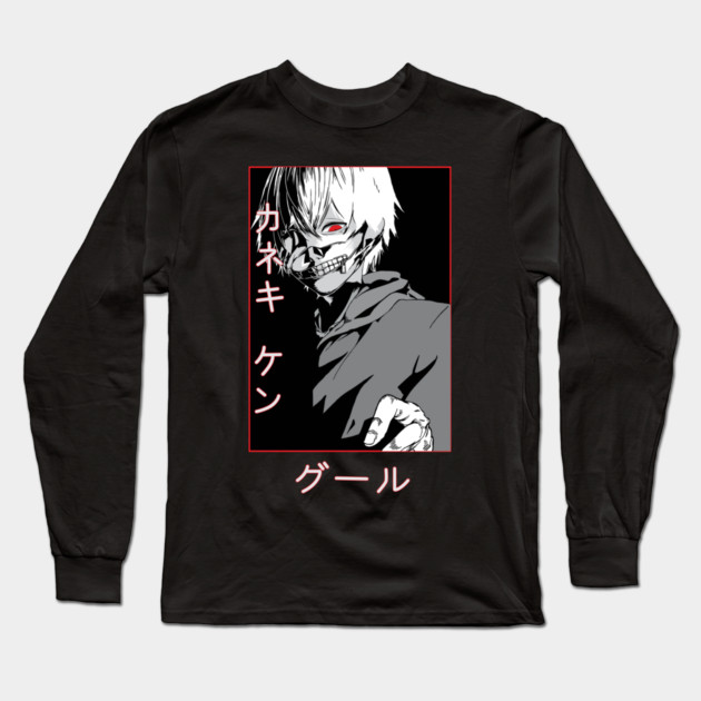 Kaneki Ghoul Cool Art - Tokyo Ghoul Long Sleeve T-Shirt by Otaku Vibes