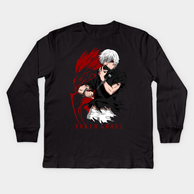 Tokyo Ghoul - Kaneki Transformation Kids Long Sleeve T-Shirt by Otaku Vibes