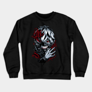 Kaneki - Tokyo Ghoul Floral Horror Crewneck Sweatshirt