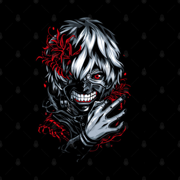 Kaneki - Tokyo Ghoul Floral Horror by Otaku Vibes