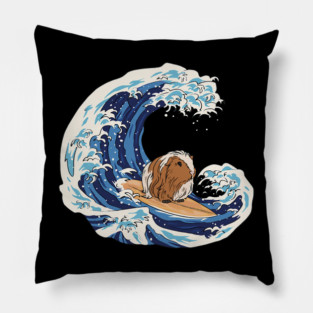 Guinea Pig Surfing Guinea Pig Surfboard Guinea Pig Pillow