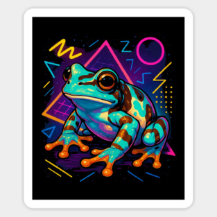 Retro Neon Amazon Milk Frog Magnet