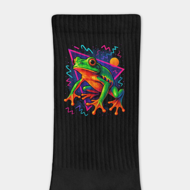 Retro Neon Tiger Leg Tree Frog by Reptiq's Store