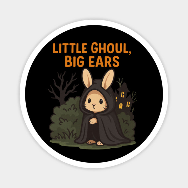 Little Ghoul Big Ears Bunny Halloween Design Magnet by Anne Lee