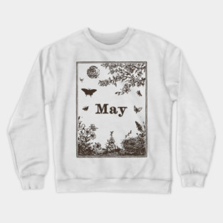 Elegant May Butterflies and Blossoms Crewneck Sweatshirt
