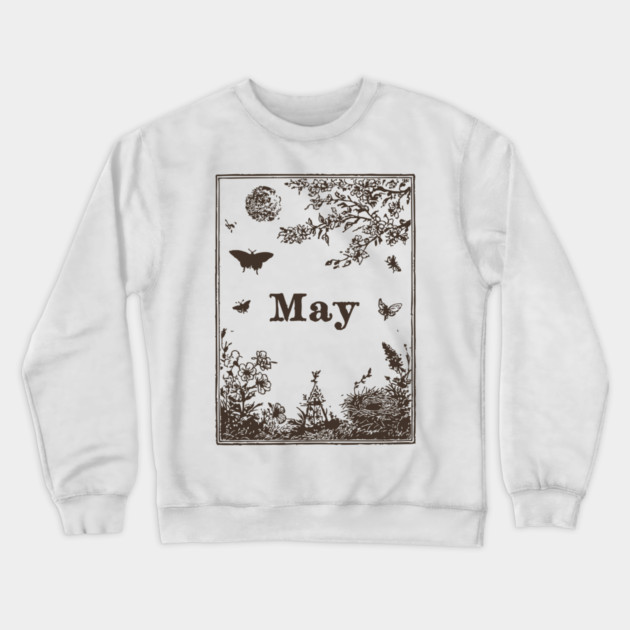 Elegant May Butterflies and Blossoms Crewneck Sweatshirt by TuncGK