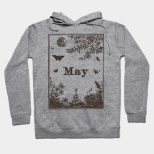 Elegant May Butterflies and Blossoms Hoodie