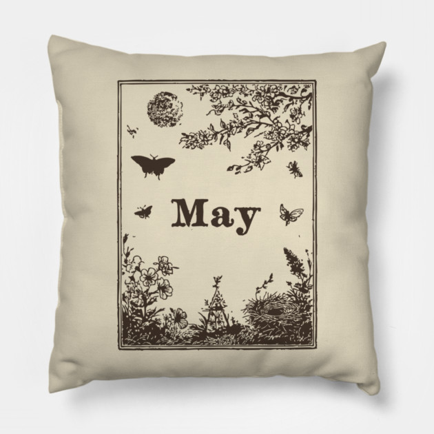 Elegant May Butterflies and Blossoms Pillow by TuncGK