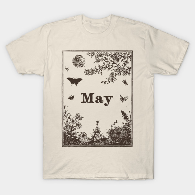 Elegant May Butterflies and Blossoms T-Shirt by TuncGK