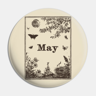 Elegant May Butterflies and Blossoms Pin