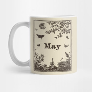 Elegant May Butterflies and Blossoms Mug
