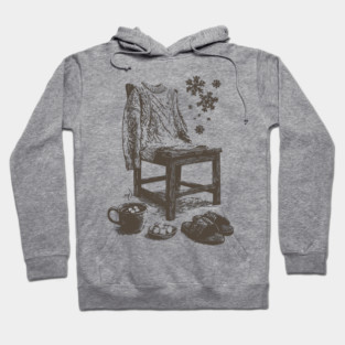 Winter Snowflake Sweater and Coffee Hoodie