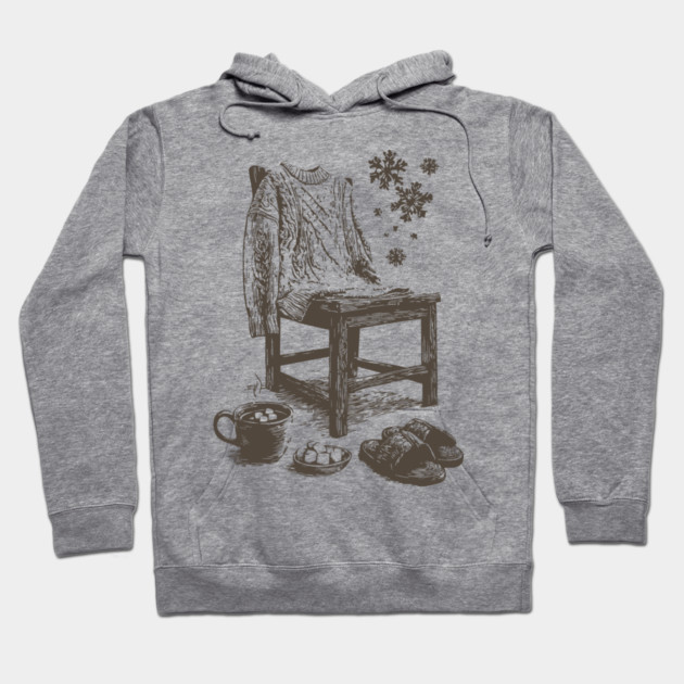 Winter Snowflake Sweater and Coffee Hoodie by TuncGK