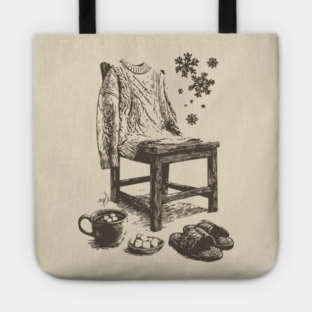 Winter Snowflake Sweater and Coffee Tote by TuncGK
