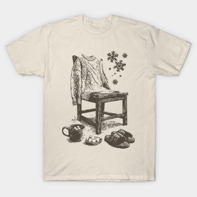 Winter Snowflake Sweater and Coffee T-Shirt by TuncGK