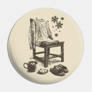 Winter Snowflake Sweater and Coffee Pin