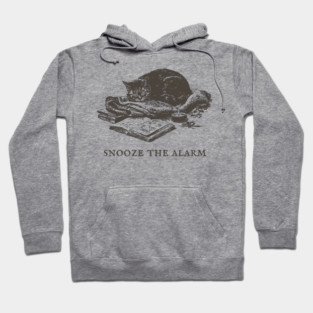 Snooze the Alarm Sleeping Cat Hoodie