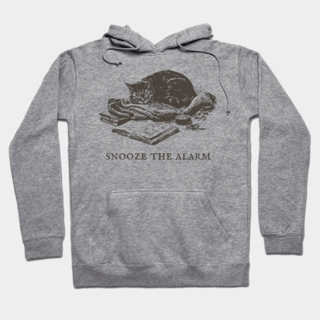 Snooze the Alarm Sleeping Cat Hoodie by TuncGK