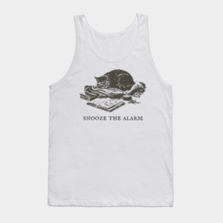 Snooze the Alarm Sleeping Cat Tank Top