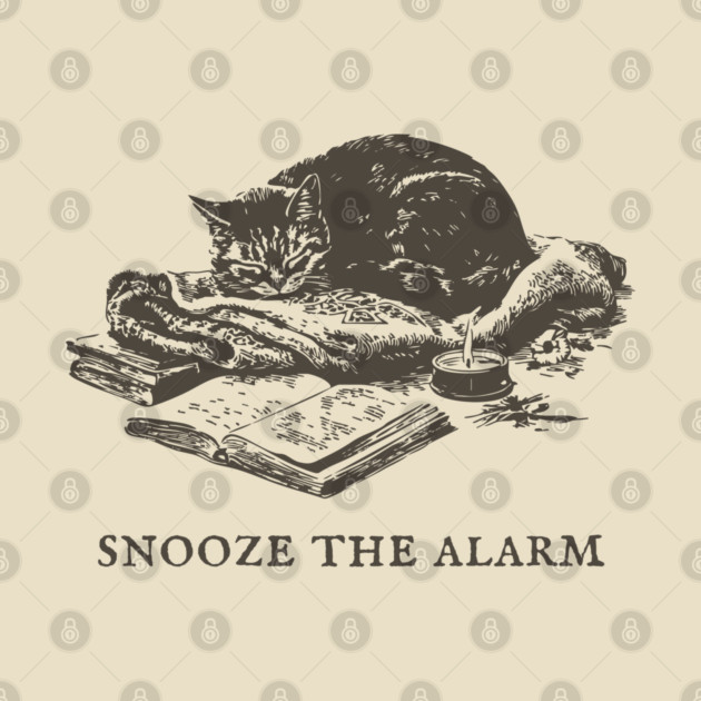 Snooze the Alarm Sleeping Cat by TuncGK