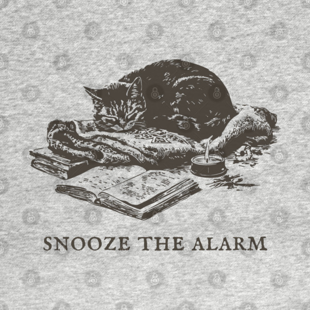 Snooze the Alarm Sleeping Cat by TuncGK
