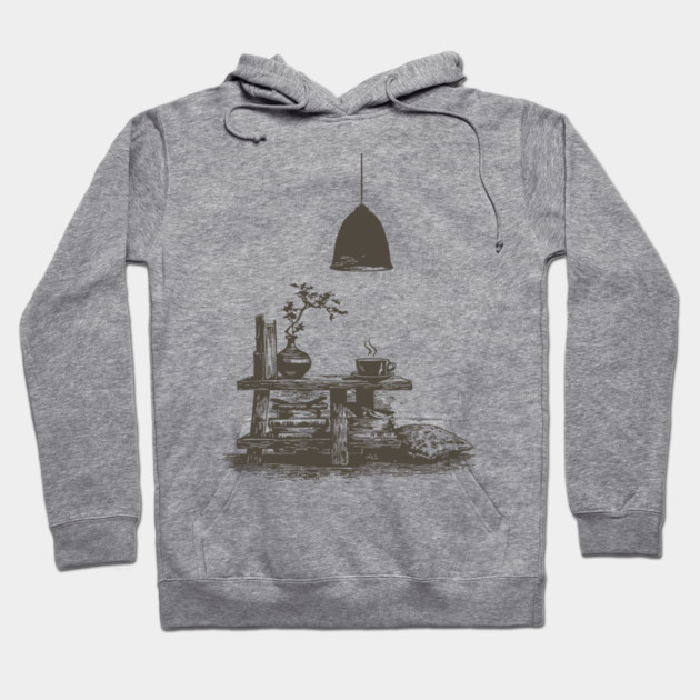 Minimalist Reading Nook Hoodie by TuncGK