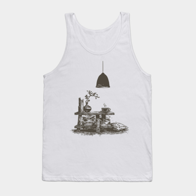 Minimalist Reading Nook Tank Top by TuncGK