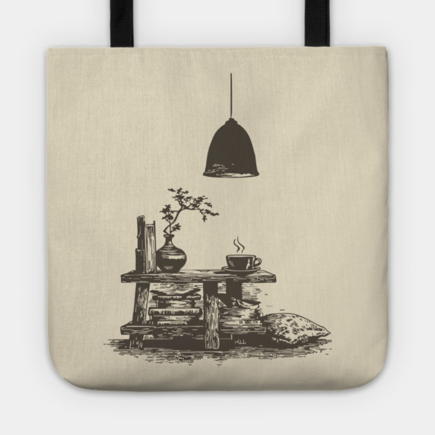 Minimalist Reading Nook Tote by TuncGK