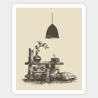 Minimalist Reading Nook Sticker