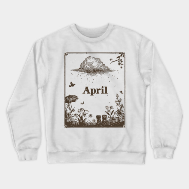 Vintage April Showers Garden Crewneck Sweatshirt by TuncGK