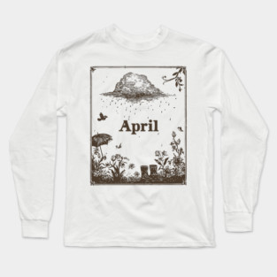 Vintage April Showers Garden Long Sleeve T-Shirt